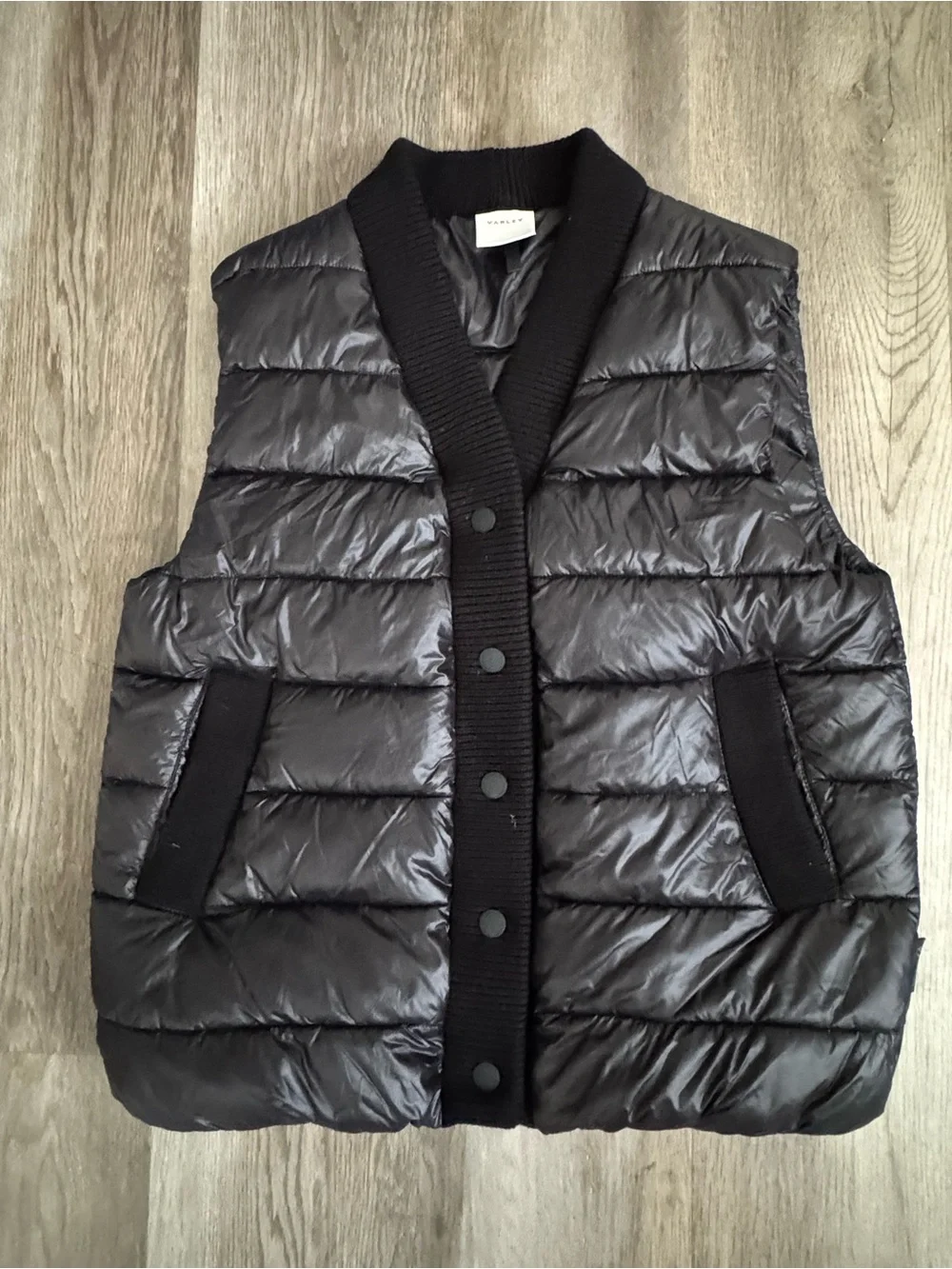 Varley Black Colwyn Combo Boxy Gilet Vest S
